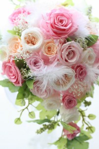 ピンクと白の花束