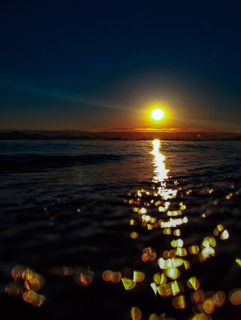 琵琶湖　夕景