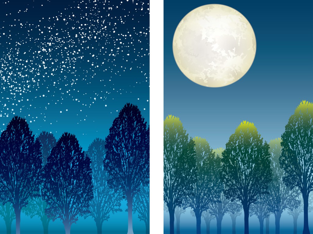 秋の夜空　秋晴れ　月見み　気候